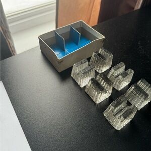 Vintage Czech crystal 6 pcs knife set